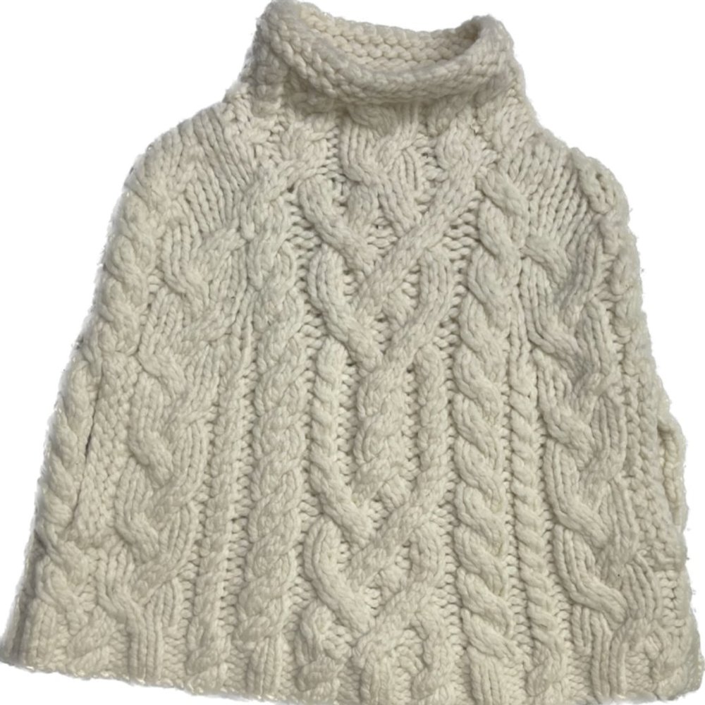 New Ralph Lauren Girls Cable Knit Poncho sz 5